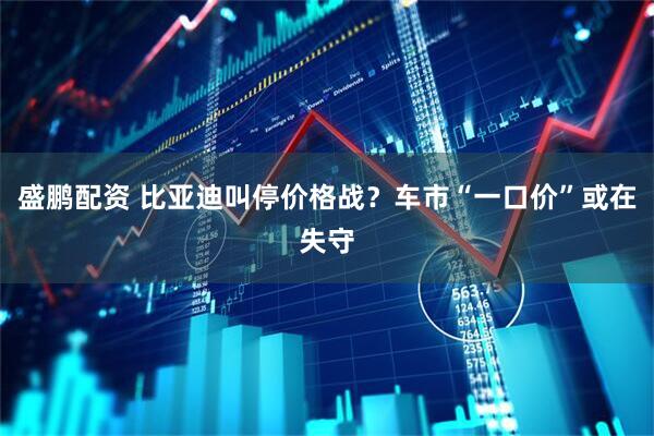 盛鹏配资 比亚迪叫停价格战？车市“一口价”或在失守