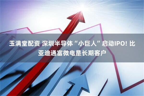 玉满堂配资 深圳半导体“小巨人”启动IPO! 比亚迪通富微电是长期客户